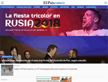 Tablet Screenshot of elpais.com.co